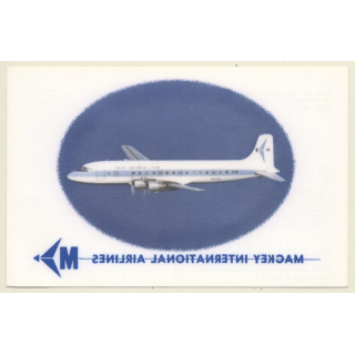 Mackey International Airlines / Aviation (Vintage IRON-ON PC 1970s)