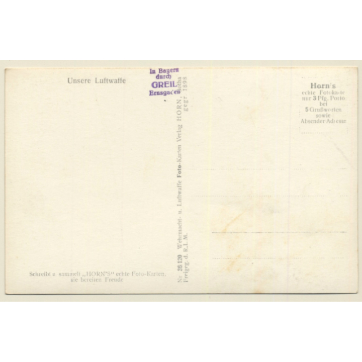 WW2 Wehrmacht: Jagd Staffel / Aviation (Vintage RPPC 1930s/1940s)