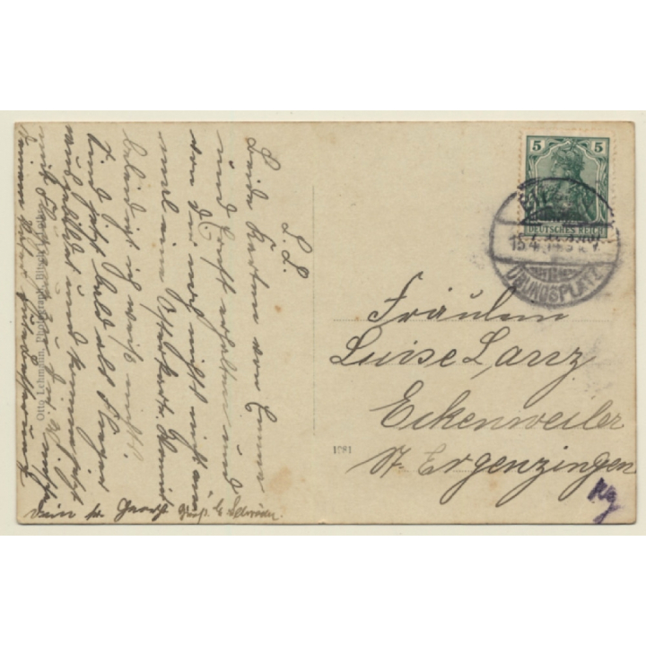 Flug Der 169er Aus Bitsch Ostern 1914 - Aviation Photomontage (Vintage RPPC)