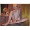 Lascivious Slim Blonde Semi Nude*9 / Mirror - Eyes - Risqué (Vintage Photo ~1990s)