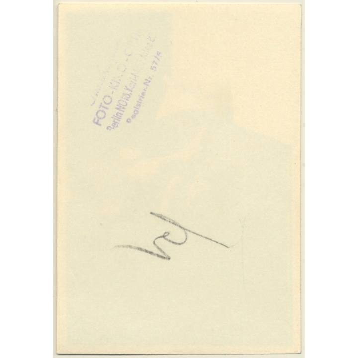 Semi Nude Blonde Lolls On Couch / Lingerie - Risqué (Vintage Photo Germany ~1950s)