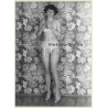 Pretty Semi Nude In White Lingerie Smoking*3 / Wallpaper (Vintage Photo GDR ~1980s)