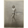 Slim Topless Semi Nude On Baltic Sea Shore / Boobs (Vintage Photo GDR ~1980s)