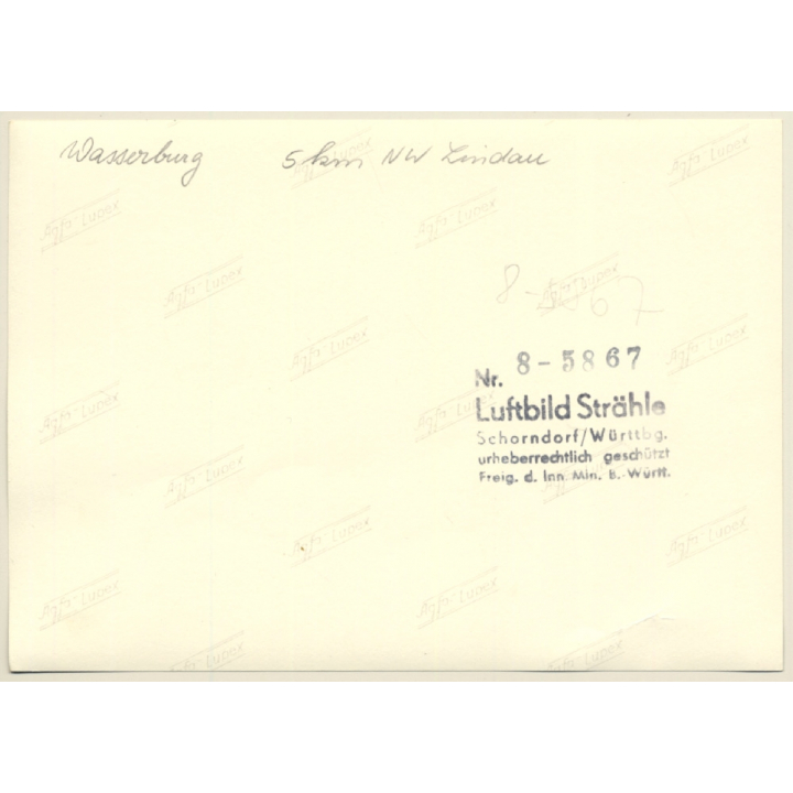 88142 Wasserburg / Bodensee: Aerial View - Lake Constance (Luftbild Strähle ~1950s)