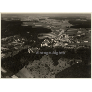 88633 Heiligenberg / Bodensee: Aerial View - Lake Constance (Luftbild Strähle ~1950s)