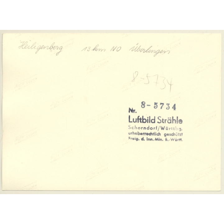 88633 Heiligenberg / Bodensee: Aerial View - Lake Constance (Luftbild Strähle ~1950s)