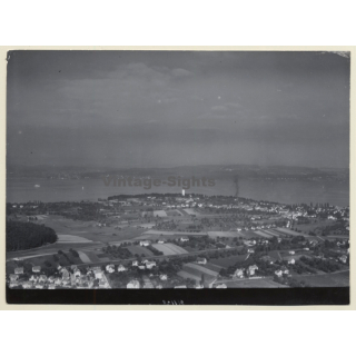 78464 Allmannsdorf / Bodensee: Aerial View - Lake Constance (Luftbild Strähle ~1950s)