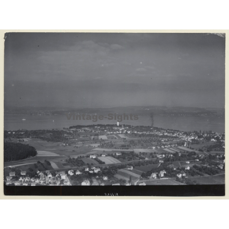 78464 Allmannsdorf / Bodensee: Aerial View - Lake Constance (Luftbild Strähle ~1950s)