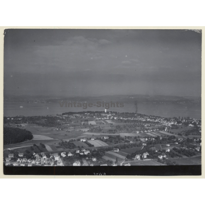 78464 Allmannsdorf / Bodensee: Aerial View - Lake Constance (Luftbild Strähle ~1950s)