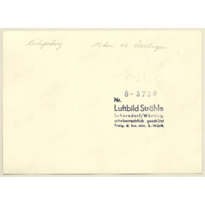 88633 Heiligenberg / Bodensee: Aerial View - Lake Constance*3 (Luftbild Strähle ~1950s)