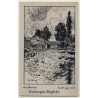 Nach Ubbelohde: Village With Bridge (Vintage Hand Painted Artist PC 1922)