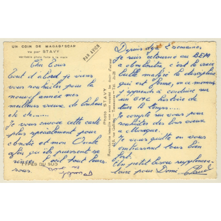 Madagascar: Topless African Female / Sarong - Ethnic (Vintage RPPC ~1950s)