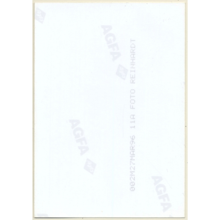 Seductive Darkhaired Semi Nude / Red Lingerie - Black Gloves (Vintage Photo ~1990s)