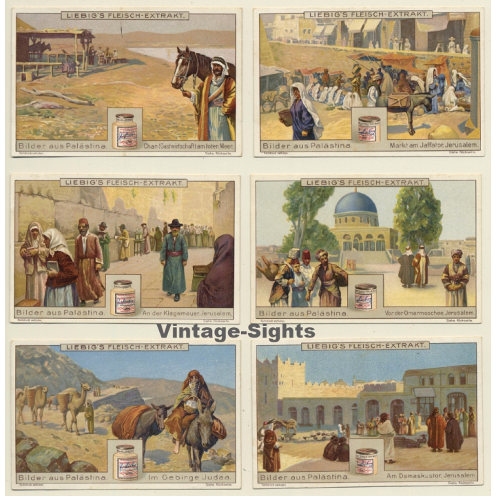 Liebig: 6 x Bilder Aus Palästina (Sammelbilder / Vintage Trading Cards )