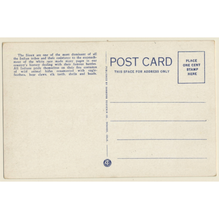 Iron Hail / Surivor Of Wounded Knee - Native American (Vintage PC 1920s)