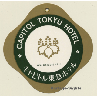Tokyo / Japan: Capitol Tokyu Hotel (Vintage Hotel Luggage Tag)