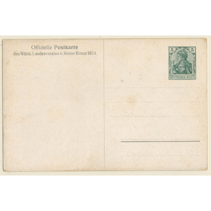 Württ. Landesverein Vom Roten Kreuz*2 (Vintage Postal Stationery 1914)