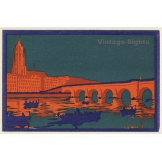 Offizielle Festpostkarte N°2 / Frankfurt Osthafen (Vintage Postal Stationery 1912)