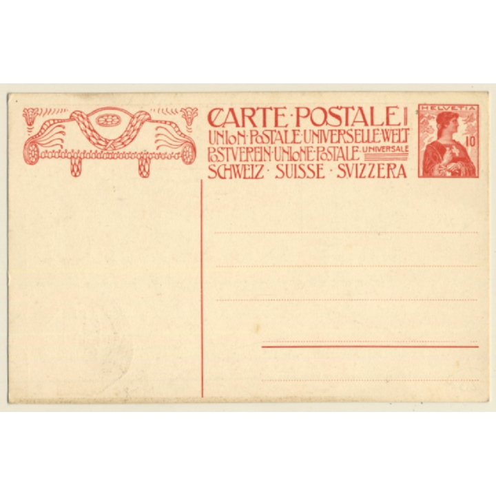 Swiss: 1909 Inauguration Du Monument Commemoratif (Vintage Postal Stationery)