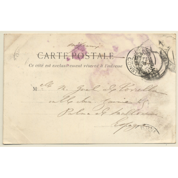 Bone / Algeria: Rue De Constantine / Denrees Coloniales (Vintage PC 1902)