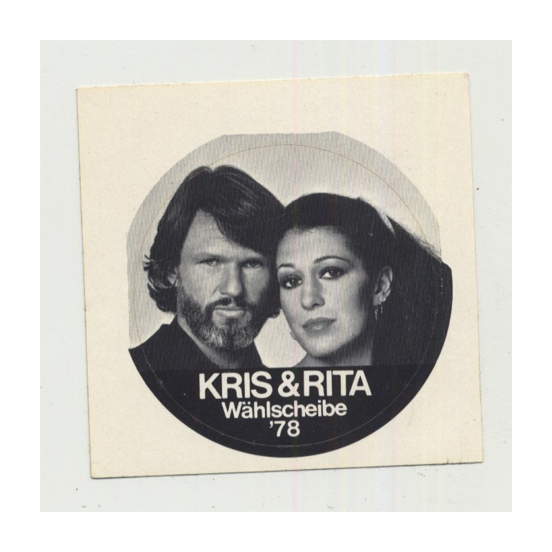 Kris Kristofferson: Kris & Rita Wählscheibe '78 (Vintage Promo Sticker)