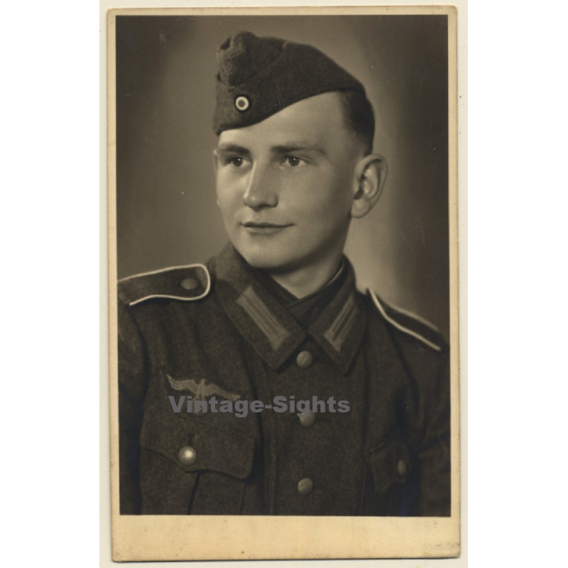 Portrait Of Young German Soldier In Uniform*1 / Gay INT (Vintage RPPC 1930s/1940s)