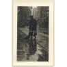 Spanish Street Sweeper / Tram (Vintage Photo ~1930s/1940s)