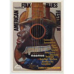American Folk Blues Festival '80 (Rare Vintage German Promo Sticker 1980) KIESER