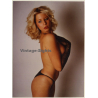 Lascivious Semi Nude Blonde With Black Gloves*2 (Vintage Photo ~1990s)