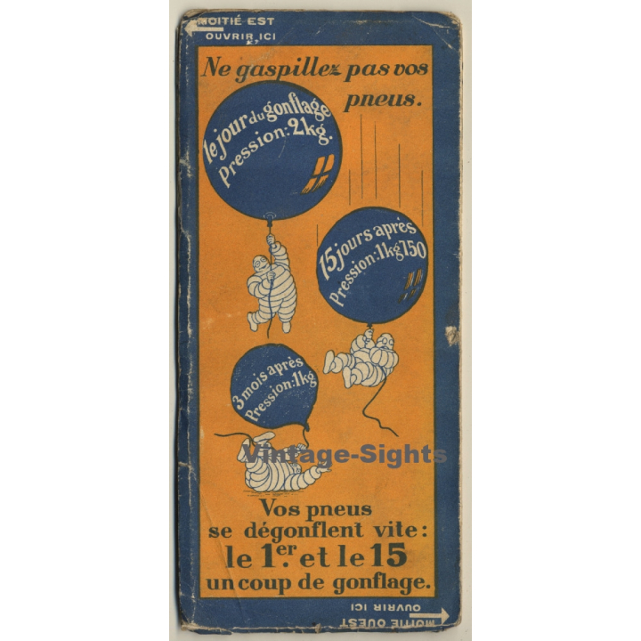 Carte Michelin 78: Bordeaux - Biarritz (Vintage Map 1920s)