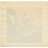 Reine: Elegant Woman On Seaside Terrace (Vintage Art Nouveau Print ~1920s/1930s)