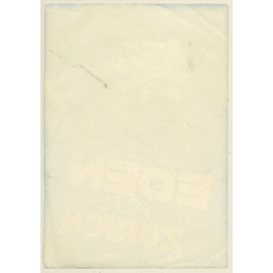 Zürich / Switzerland: Hotel Eden Au Lac - Water Lily(Vintage Luggage Label)