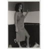 Hot Shot Of Seductive Woman In Silk Dress / GIngerbread Heart (Vintage Photo DDR B/W 1981)