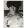 Upper Torso Of Mature Nude Curlyhead / Boobs (Vintage Photo DDR B/W 1980s)