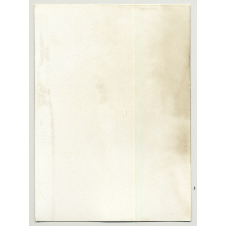 Upper Torso Of Mature Nude Curlyhead / Boobs (Vintage Photo DDR B/W 1980s)