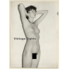 Attractive Slim Darkhaired Nude Standing*2 (Vintage Photo GDR ~1980s)