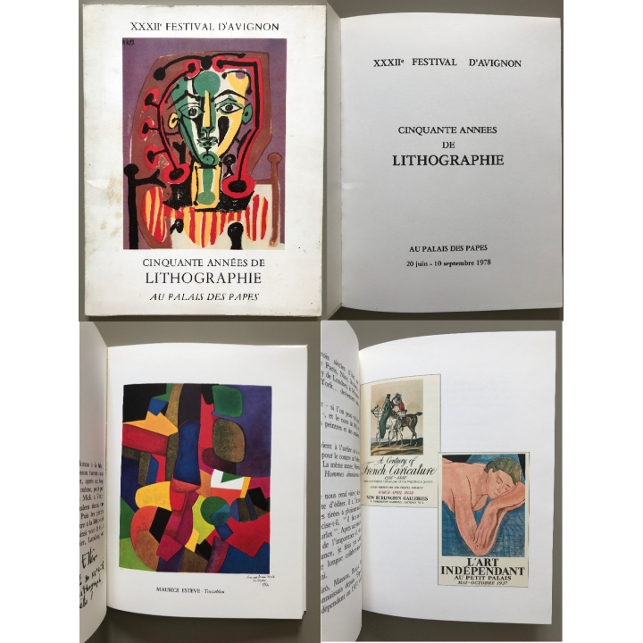 XXXIIe Festival D'Avignon: Cinquante Années De Lithographie (Vintage Book & MIRO Lithograph 1978)