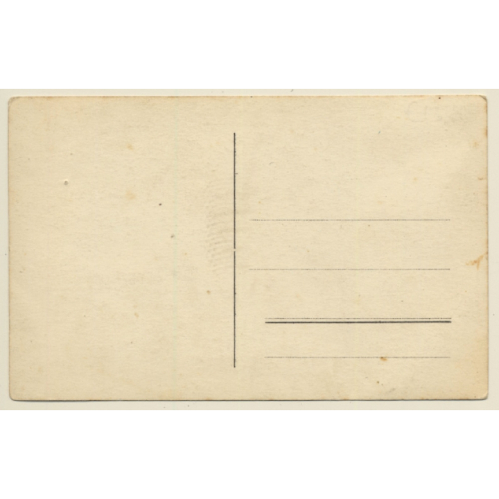 German Soldier & Wife With German Shepherd (Vintage RPPC ~1910s/1920s)