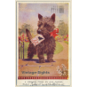 A Message From An Old Friend / Dog Greetings - Yorkshire (Vintage PC 1933)