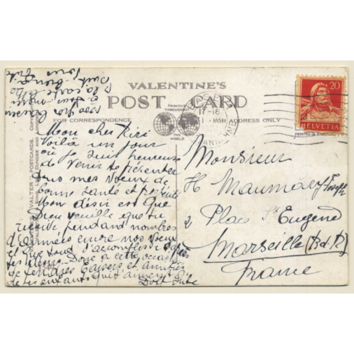 A Message From An Old Friend / Dog Greetings - Yorkshire (Vintage PC 1933)