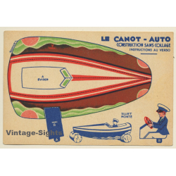 La Blédine - Le Blécao: Le Canot - Auto / Gougeon (Vintage Adertisement PC 1930s/1940s)