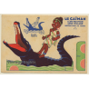 La Blédine - Le Blécao: Le Caiman / Gougeon (Vintage Adertisement PC 1930s/1940s)