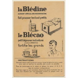 La Blédine - Le Blécao: Le Radeau / Gougeon (Vintage Adertisement PC 1930s/1940s)