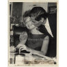 Roger Vadim Kissing Anette Stroyberg / Associated Press (Vintage Photo 1950s/1960s)