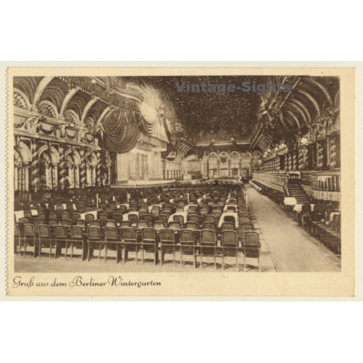Germany: Innenansicht Berliner Wintergarten (Vintage Postal Stationery ~1920s)