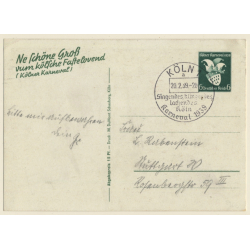 Köln Karneval - Ne Schöne Gruß - Dom (Vintage Postal Stationery 1939)
