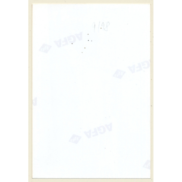 Rear View: Slim Brunette Nude Leans Agains Wall / Legs - Butt (Vintage Photo Germany ~1990s)