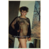 Shorthaired Nude In Transparent Negligee*1 / Blue Eyes (Vintage Photo Germany ~1990s)