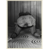 Rear View: Kneeling Woman In Fancy Dress / No Panties - Butt (Vintage Photo GDR ~1980s)