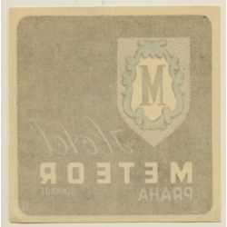 Brno / Czech Republic: Hotel Meteor (Vintage Luggage Label)